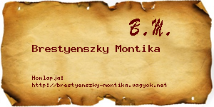 Brestyenszky Montika névjegykártya